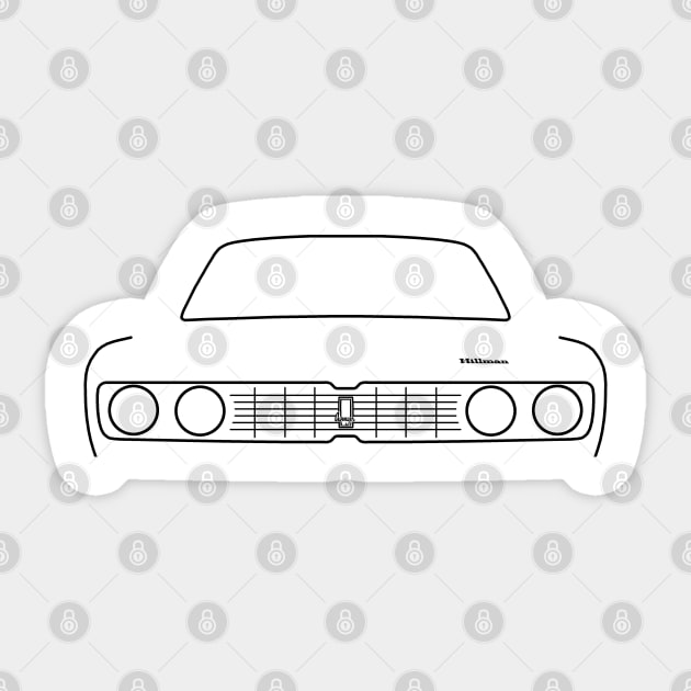 Hillman Avenger outline graphic (black) Sticker by soitwouldseem